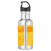 Aangepaste monochrome Oranje Mandala-waterfles Waterfles (Achterkant)
