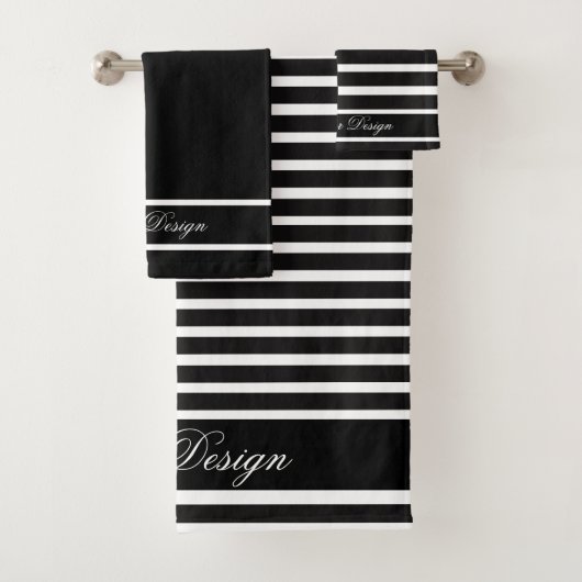 Aangepaste Monochrome Thuishanddoek Gift Set Bad Handdoek (Insitu)