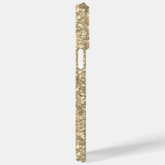 Aangepaste Monogram 14k Gold Glitter druppels Meta Case-Mate iPhone Case (Achterkant / Rechts)