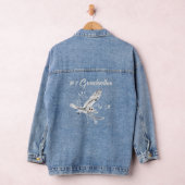 Aangepaste monogram #1 grootmoeder Waterverf Uil Denim Jacket (Hangar)