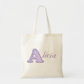 Aangepaste monogram A Naam canvas tas (Voorkant)