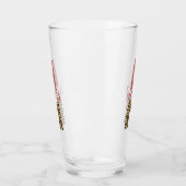 Aangepaste monogram A roze luipaard Glas (Links)