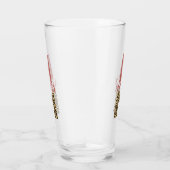 Aangepaste monogram A roze luipaard Glas (Rechts)