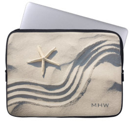 Aangepaste monogram aardewerk laptophoezen laptop sleeve