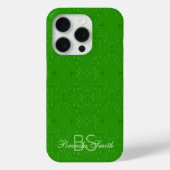 Aangepaste monogram Abstract patroonveer groen Case-Mate iPhone Case (Achterkant)