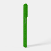 Aangepaste monogram Abstract patroonveer groen iPhone Hoesje (Rechterkant)