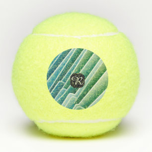 Aangepaste Monogram Abstracte Blauw Groene Tennisb Tennisballen