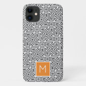 Aangepaste monogram Abstracte patroontelefoongeval Case-Mate iPhone Case (Achterkant)