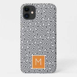 Aangepaste monogram Abstracte patroontelefoongeval Case-Mate iPhone Case