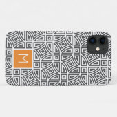 Aangepaste monogram Abstracte patroontelefoongeval Case-Mate iPhone Case (Achterkant (horizontaal))