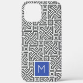Aangepaste monogram Abstracte patroontelefoongeval Case-Mate iPhone Case (Achterkant)