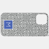 Aangepaste monogram Abstracte patroontelefoongeval Case-Mate iPhone Case (Achterkant (horizontaal))