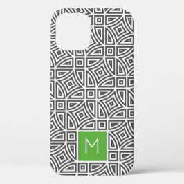 Aangepaste monogram Abstracte patroontelefoongeval Case-Mate iPhone Case