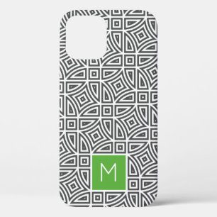 Aangepaste monogram Abstracte patroontelefoongeval Case-Mate iPhone Case