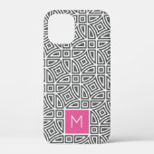 Aangepaste monogram Abstracte patroontelefoongeval Case-Mate iPhone Case (Achterkant)