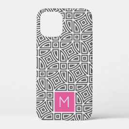 Aangepaste monogram Abstracte patroontelefoongeval Case-Mate iPhone Case