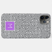 Aangepaste monogram Abstracte patroontelefoongeval Case-Mate iPhone Case (Achterkant (horizontaal))
