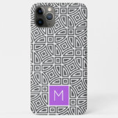Aangepaste monogram Abstracte patroontelefoongeval Case-Mate iPhone Case (Achterkant)