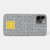Aangepaste monogram Abstracte patroontelefoongeval Case-Mate iPhone Case (Achterkant (horizontaal))