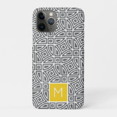 Aangepaste monogram Abstracte patroontelefoongeval Case-Mate iPhone Case (Achterkant)