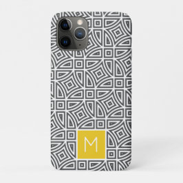 Aangepaste monogram Abstracte patroontelefoongeval Case-Mate iPhone Case