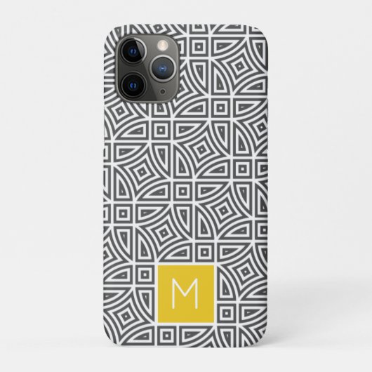 Aangepaste monogram Abstracte patroontelefoongeval Case-Mate iPhone Case (Achterkant)