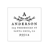 Aangepaste  Monogram Achternaam Retouradres Rubberstempel (Afrduk)