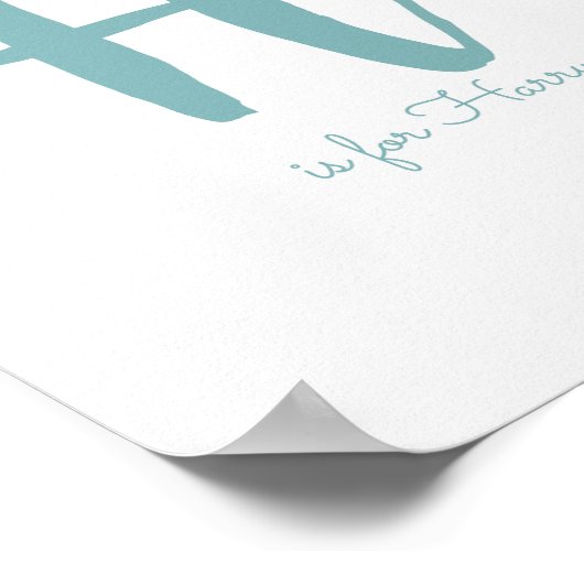 Aangepaste monogram afdrukken voor kinderdagverbli poster (Hoek)