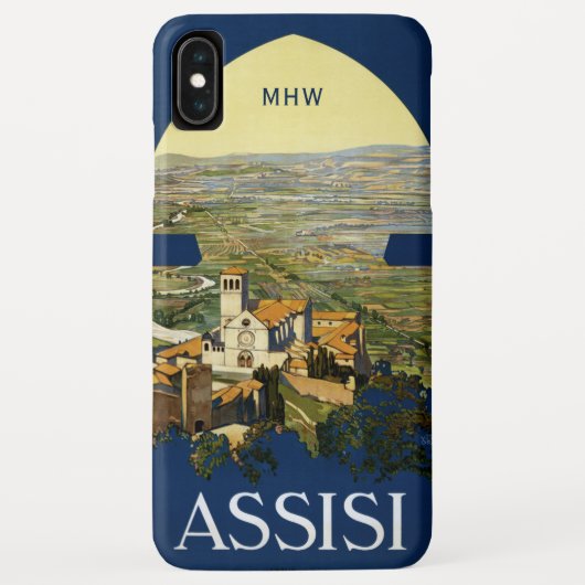 Aangepaste monogram Assisi Italië Case-Mate iPhone Case (Achterkant)