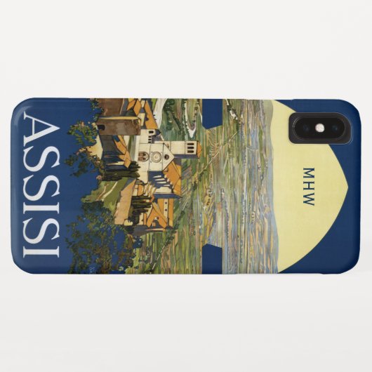 Aangepaste monogram Assisi Italië Case-Mate iPhone Case (Achterkant (horizontaal))