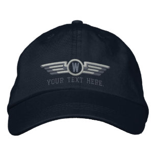 Aangepaste Monogram Aviation Laurels Pilot Wings Geborduurde Pet