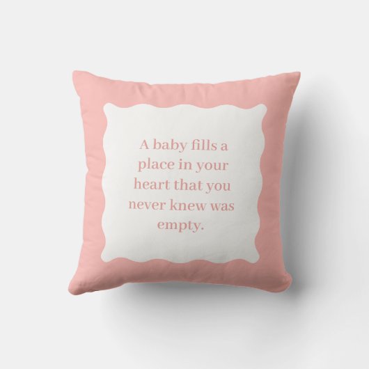 Aangepaste monogram Baby Stats Nursery Pillow Kussen (Achterkant)