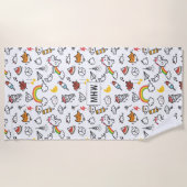 Aangepaste monogram badhanddoek van het Kawaii Pat (Voorkant)