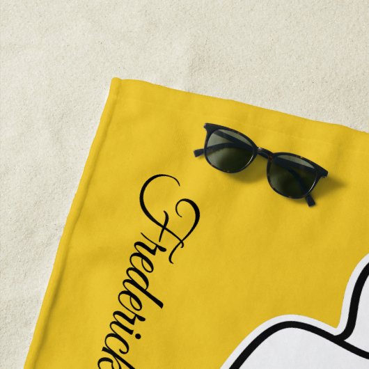 Aangepaste monogram badhanddoek voor de grote lief (In situ)