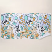 Aangepaste monogram badhanddoek voor sociale media (Voorkant)