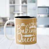 Aangepaste Monogram Baking Queen Moeders Gift Tweekleurige Koffiemok