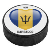 Aangepaste Monogram Barbados Love Hockey Puck (3/4)