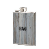 Aangepaste monogram Barn Wood Liquor Hip Flask Heupfles (Links)