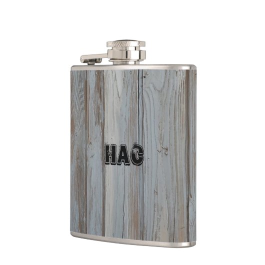 Aangepaste monogram Barn Wood Liquor Hip Flask Heupfles (Links)