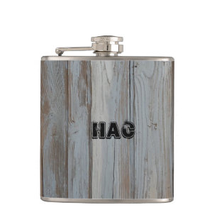 Aangepaste monogram Barn Wood Liquor Hip Flask Heupfles
