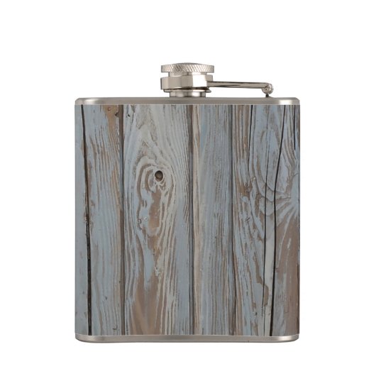 Aangepaste monogram Barn Wood Liquor Hip Flask Heupfles (Achterkant)