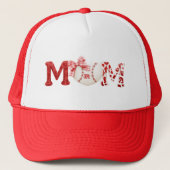 Aangepaste Monogram Baseball Moeder Trucker Pet (Voorkant)