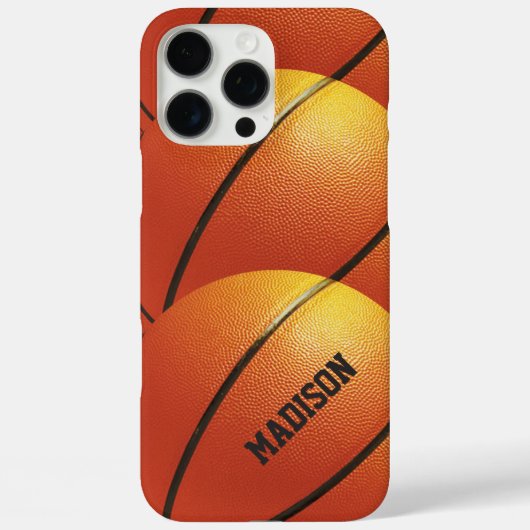 Aangepaste monogram Basketball-telefoons Case-Mate iPhone Case (Achterkant)