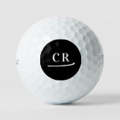 Aangepaste Monogram Beginletters Eenvoudig Modern Golfballen (Voorkant)
