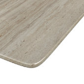 Aangepaste monogram beige travertijnse marmer Ston Snijplank (Hoek)