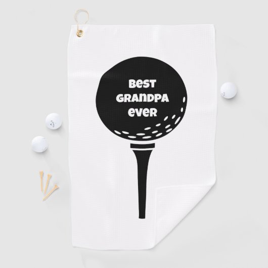 Aangepaste Monogram Beste opa ooit Golfhanddoek (Insitu)