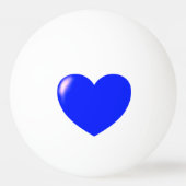 Aangepaste monogram Big Blue Heart Ping Ball (Achterkant)