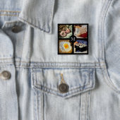 Aangepaste monogram bijvoegen 5 vierkante button 5,1 cm (In situ)