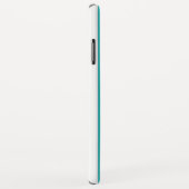 aangepaste monogram blauwe en witte strepen Case-Mate iPhone case (Achterkant/rechts)