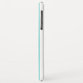 aangepaste monogram blauwe en witte strepen Case-Mate iPhone case (Achterkant/links)